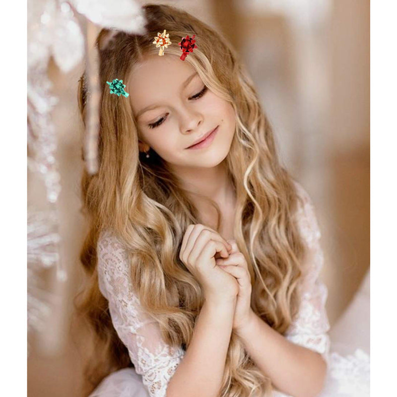 Wholesale Lady Accessories Christmas Bow Hairpin